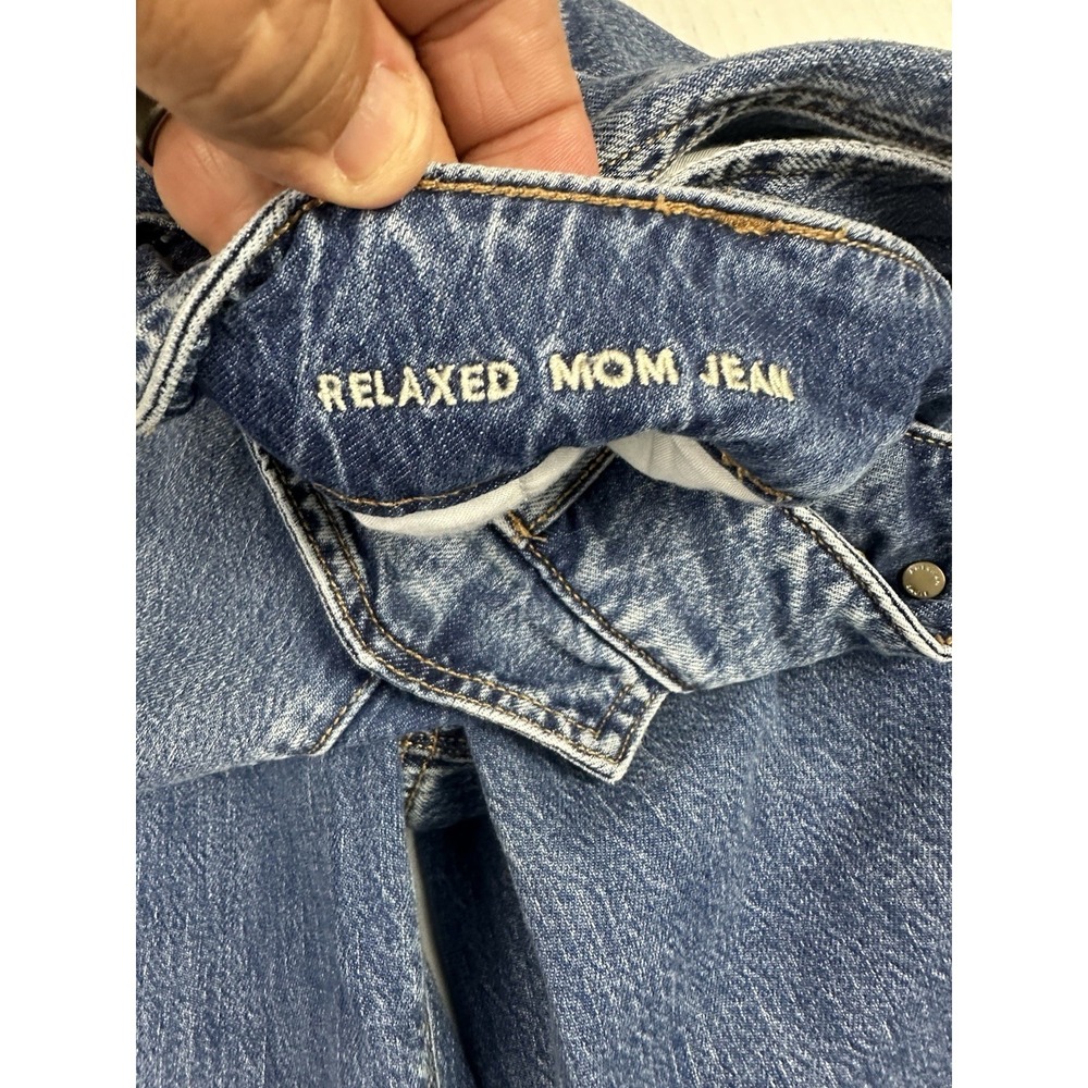 American Eagle Relaxed Mom Jeans Womens Sz 10 Long Tapered Distressed See Pics - Picture 7 of 10
